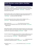 SOCE Review review Q&As &lpar;Verified Answers&rpar;