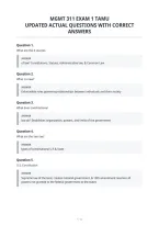 Mgmt 311 Exam 1 Tamu&NewLine;Updated Actual Questions With Correct&NewLine;Answers