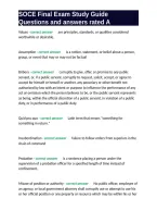 SOCE Final Exam Study Guide Questions and answers rated A
