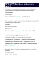 TIPS EXAM Questions and answers rated A