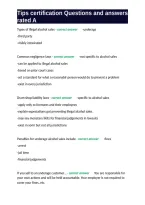 Tips certification Questions and answers rated A