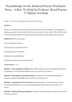 Psychotherapy for the Advanced Practice Psychiatric Nurse 3rd Edition Wheeler Test Bank