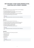 Mgt 200 Exam 1 Study Guide Updated Actual&NewLine;Questions With Correct Answers