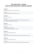 Mgt 3200 Exam 1- Cashen&NewLine;Expected Questions With Verified Answers&NewLine;