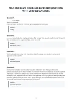 Mgt 3400 Exam 1 Holbrook Expected Questions&NewLine;With Verified Answers