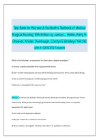 Test Bank for Brunner & Suddarth's Textbook of Medical Surgical Nursing 16th Edition by Janice L&period; Hinkle&comma; Kerry H&period; Cheever&comma; Kristen Overbaugh&comma; Carolyn E Bradley&sol;&sol; Alabama Boating Test with A&plus;GRADED Answers