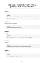 Mgt&period; Exam 1 Frequently Tested Actual&NewLine;Questions With Correct Answers