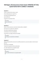 Michigan Life Insurance State Exam UPDATED ACTUAL&NewLine;QUESTIONS WITH CORRECT ANSWERS