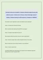 Test Bank for Brunner & Suddarth's Textbook of Medical-Surgical Nursing 16th Edition by Janice L&period; Hinkle&comma; Kerry H&period; Cheever&comma; Kristen Overbaugh&comma; Carolyn E Bradley &sol;&sol; Alabama Boating Test &lpar;60 questions&rpar; &vert;&vert;Complete A&plus; ANSWERS
