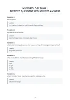 Microbiology Exam 1&NewLine;Expected Questions With Verified Answers