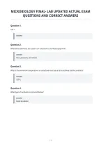 Microbiology Final- Lab Updated Actual Exam&NewLine;Questions And Correct Answers