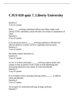 CJUS 610&vert; Quiz 7 &vert; Questions and answers &vert; Updated RATED A&plus; &vert;100&percnt; CORRECT &vert; Liberty University