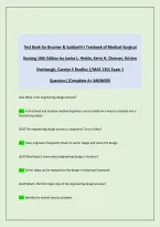 Test Bank for Brunner & Suddarth's Textbook of Medical-Surgical Nursing 16th Edition by Janice L&period; Hinkle&comma; Kerry H&period; Cheever&comma; Kristen Overbaugh&comma; Carolyn E Bradley &sol;&sol;MAE 1351 Exam 1 Questions&vert;&vert;Complete A&plus; ANSWERS  