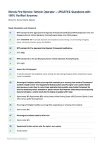 Illinois Fire Service Vehicle Operator &ndash; UPDATED Questions with&NewLine;100&percnt; Verified Answers