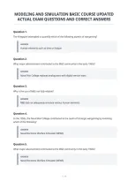 Modeling And Simulation Basic Course Updated&NewLine;Actual Exam Questions And Correct Answers