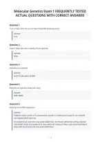 Molecular Genetics Exam 1 Frequently Tested&NewLine;Actual Questions With Correct Answers