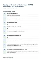 Gainsight Level 3 Admin Certification- Rules &ndash; UPDATED&NewLine;Questions with 100&percnt; Verified Answers&NewLine;