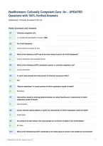 Healthstream&colon; Culturally Competent Care&colon; An &ndash; UPDATED&NewLine;Questions with 100&percnt; Verified Answers