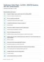 Healthstream&colon; Patient Rights - An HCCS &ndash; UPDATED Questions&NewLine;with 100&percnt; Verified Answers