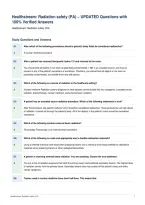 Healthstream&colon; Radiation safety &lpar;PA&rpar; &ndash; UPDATED Questions with&NewLine;100&percnt; Verified Answers