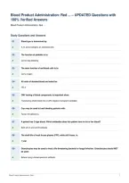 Blood Product Administration&colon; Red &period;&period;&period; &ndash; UPDATED Questions with&NewLine;100&percnt; Verified Answers