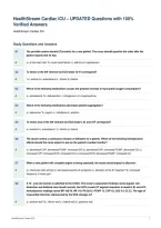 HealthStream Cardiac ICU &ndash; UPDATED Questions with 100&percnt;&NewLine;Verified Answers