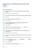 Healthstream exam &ndash; UPDATED Questions with 100&percnt; Verified&NewLine;Answers&NewLine;