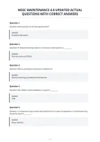 Mssc Maintenance 4&period;0 Updated Actual&NewLine;Questions With Correct Answers