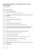 Patient Rights Healthstream &ndash; UPDATED Questions with 100&percnt;&NewLine;Verified Answers