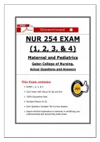 NUR 254 Exams 1&comma; 2&comma; 3 & 4 &lpar;Latest 2026&sol;2027 Update&rpar; Maternal and Pediatrics&comma; Questions and Answers - Galen College of Nursing
