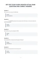 Mts Test Study Guide Updated Actual Exam&NewLine;Questions And Correct Answers
