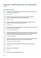 Healthstream &ndash; UPDATED Questions with 100&percnt; Verified Answers&NewLine;