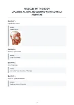 Muscles Of The Body&NewLine;Updated Actual Questions With Correct&NewLine;Answers
