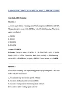 Lbo Modeling Exam From Wall Street Prep &NewLine;