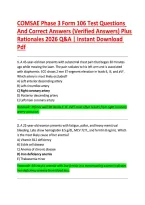 COMSAE Phase 3 Form 106 Test Questions &NewLine;And Correct Answers &lpar;Verified Answers&rpar; Plus &NewLine;Rationales 2026 Q&A &vert; Instant Download &NewLine;Pdf