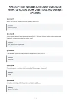 Nace Cip 1 Cbt &lpar;Quizzes And Study Questions&rpar;&NewLine;Updated Actual Exam Questions And Correct&NewLine;Answers