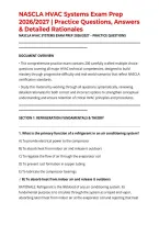 NASCLA HVAC Systems Exam Prep 2026&sol;2027 &vert; Practice Questions&comma; Answers & Detailed Rationales