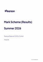 Edexcel GCSE Turkish Paper 1 Mark Scheme 2026