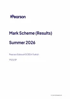 Edexcel GCSE Turkish Paper 3 Mark Scheme 2026