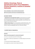 NASCLA Drawings&comma; Plans & Specifications Exam Prep 2026&sol;2027 &vert; Practice Questions&comma; Answers & Detailed Rationales