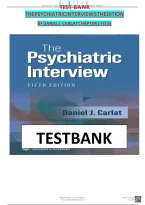 Test Bank For The Psychiatric Interview 5th Edition&lpar; Daniel J&period; Carlat &comma; 2025&rpar; All Chapters 1-34&vert; Newest Edition&NewLine;