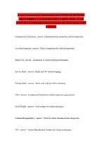 Texas Commercial Vehicle Inspector EXAM QUESTIONS AND CORRECT VERIFIED SOLUTIONS LATEST UPDATE THIS YEAR JUST RELEASEDpdf Exam Question with 100 Corre