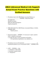 AMLS &lpar;Advanced Medical Life Support&rpar; &NewLine;Actual Exam Practice Questions with &NewLine;Verified Answers 