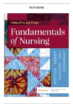 Fundamentals of Nursing 12th Edition Test Bank &ndash; All 50 Chapters &vert; Practice Questions&comma; Verified Answers & Rationales &vert; 2027 Latest Update