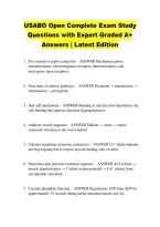 USABO Open Complete Exam Study &NewLine;Questions with Expert Graded A&plus; &NewLine;Answers &vert; Latest Edition