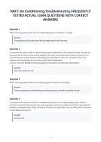 Nate&colon; Air Conditioning Troubleshooting Frequently&NewLine;Tested Actual Exam Questions With Correct&NewLine;Answers