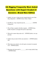 UA Rigging Frequently Most Asked &NewLine;Questions with Expert Graded A&plus; &NewLine;Answers &vert; Brand New Edition