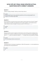 Ncsu Ntr 401 Final Exam Updated Actual&NewLine;Questions With Correct Answers