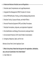 Montana School Pest Control Applicator Exam UPDATED QUESTIONS AND CORRECT ANSWERS WITH RATIONALES&period;pdf&NewLine;&NewLine;