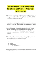 CPIA Complete Exam Study Guide &NewLine;&lpar;Questions and Verified Answers&rpar; &vert; &NewLine;Latest Edition 